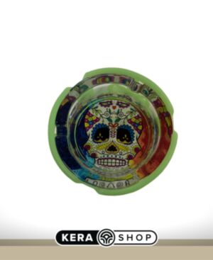 Glazen Sugar Skull Asbak – Kleurrijk & Uniek